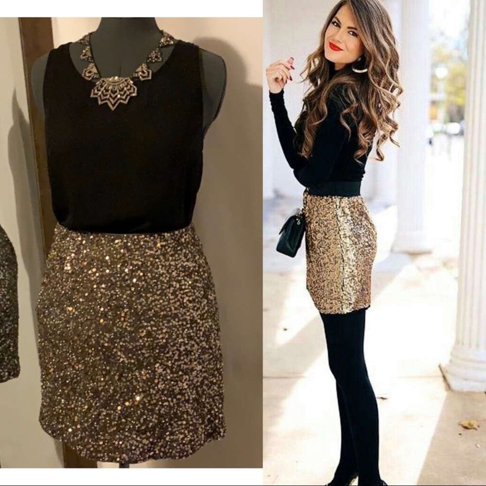 VINCE sequin skirt